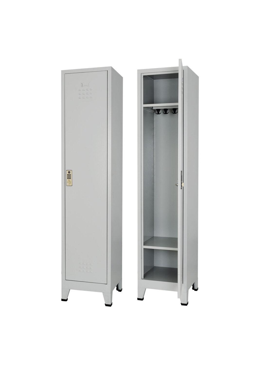 Tekli metal soyunma dolabı RAL 9007 personel dolabı